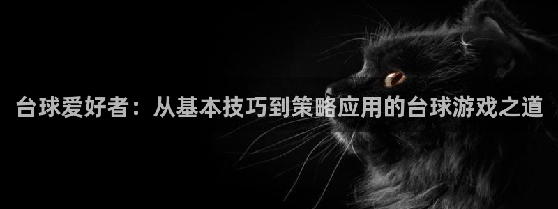 欧陆娱乐网站官网：台球爱好者：从基本技巧到策略应用的台球游戏